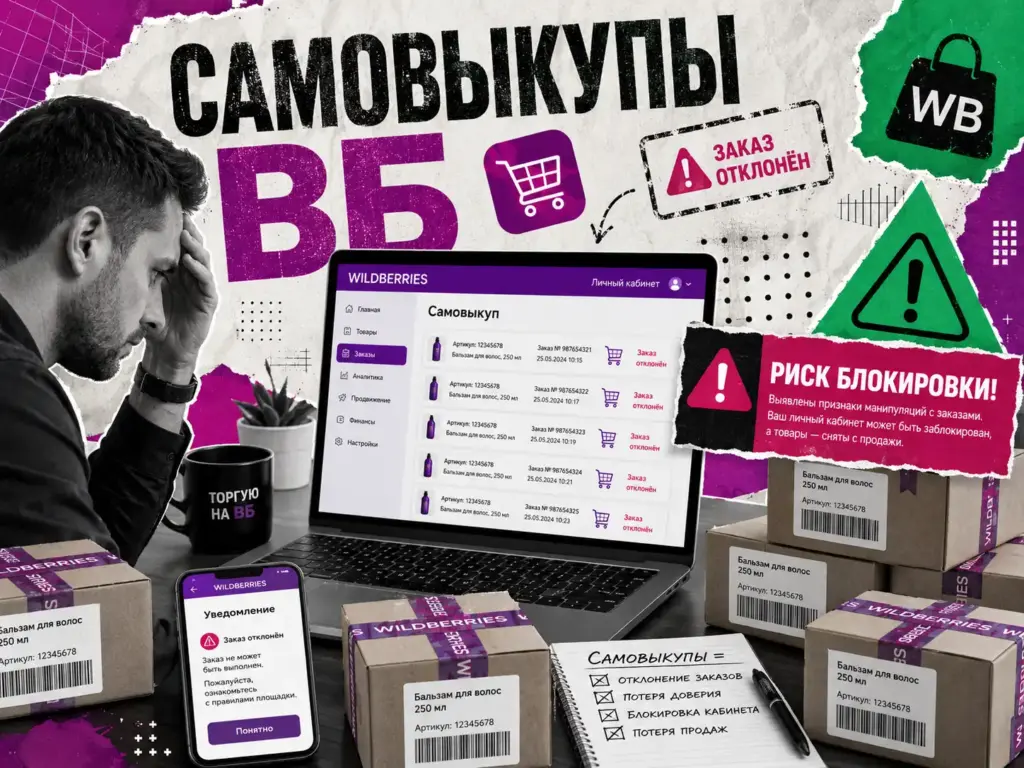 самовыкупы ВБ — продавец выкупает собственный товар на Wildberries и рискует блокировкой.