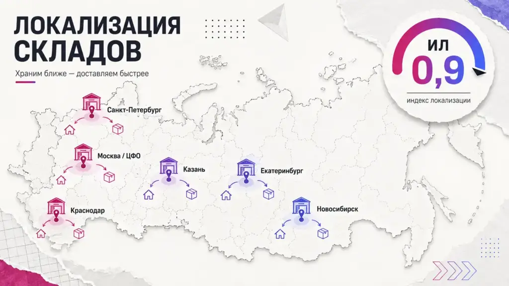 Индекс локализации Wildberries: карта складов WB по регионам России и коэффициент близости к покупателю