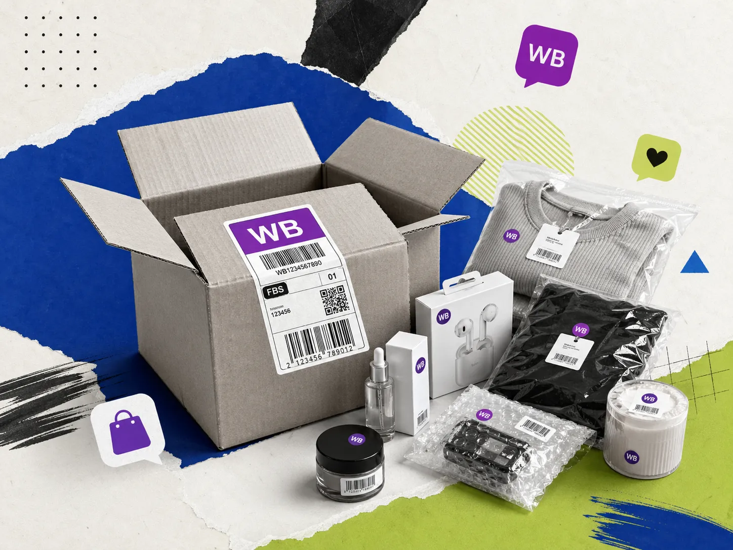 этикетки для Вайлдберриз и упаковка товара перед отправкой на склад