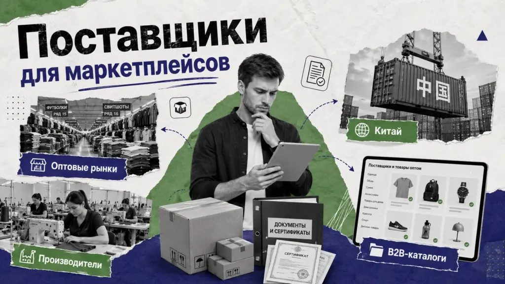 Поставщики для маркетплейсов: оптовые рынки, Китай и российские производители