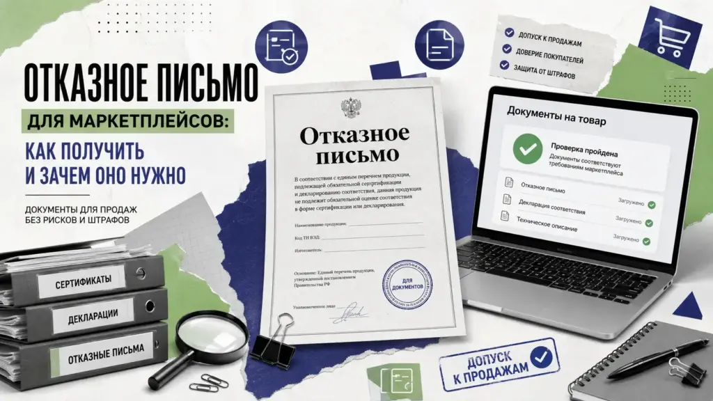 Отказное письмо для маркетплейсов — документ о том, что товар не подлежит обязательной сертификации