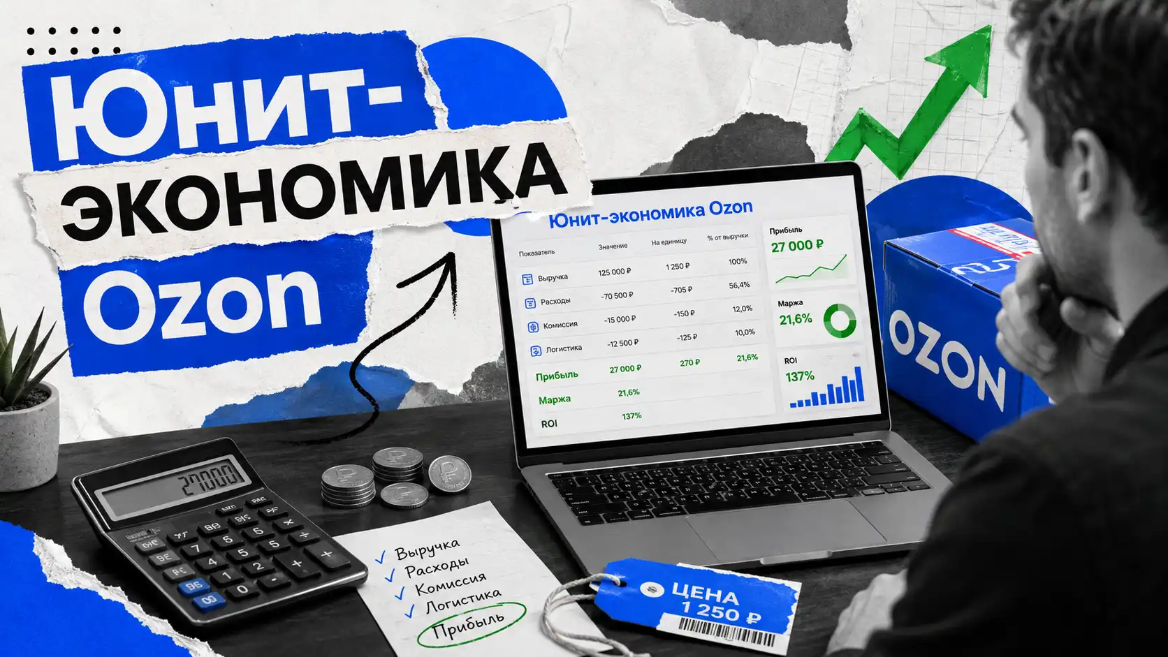 Юнит-экономика Ozon: расчёт прибыли, маржинальности и ROI по товару