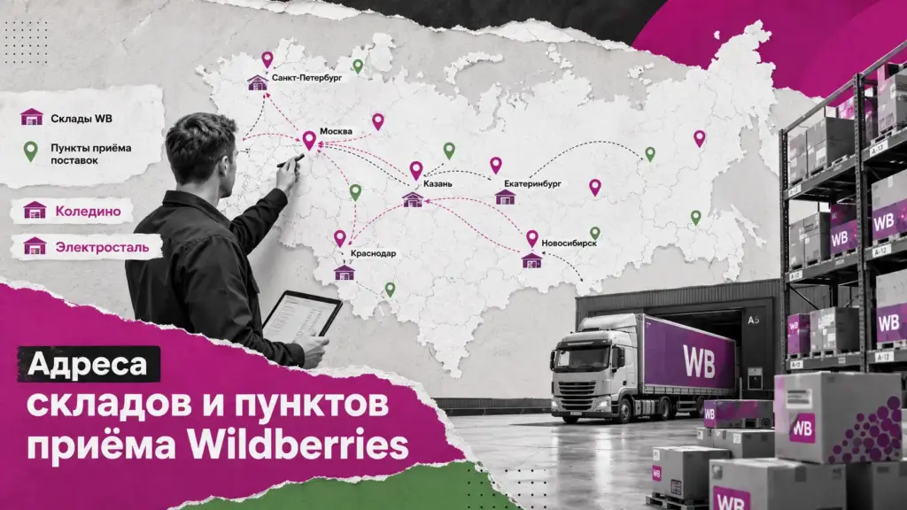 адреса складов и пунктов приёма поставок Wildberries — карта складов WB по регионам России