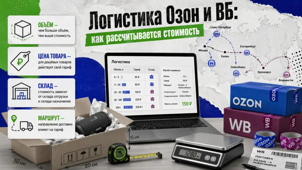 Как рассчитывается стоимость логистики на Озон и ВБ для продавца