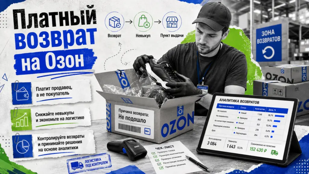 Платный возврат на Озон: обработка возвратов на складе продавца