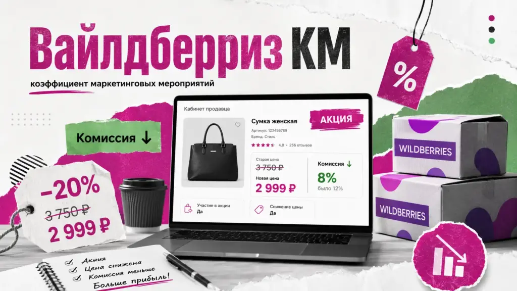 Вайлдберриз КМ — коэффициент маркетинговых мероприятий и комиссия в акциях