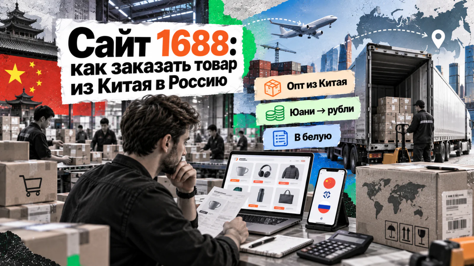 Сайт 1688 на экране ноутбука — как заказать товар из Китая в Россию